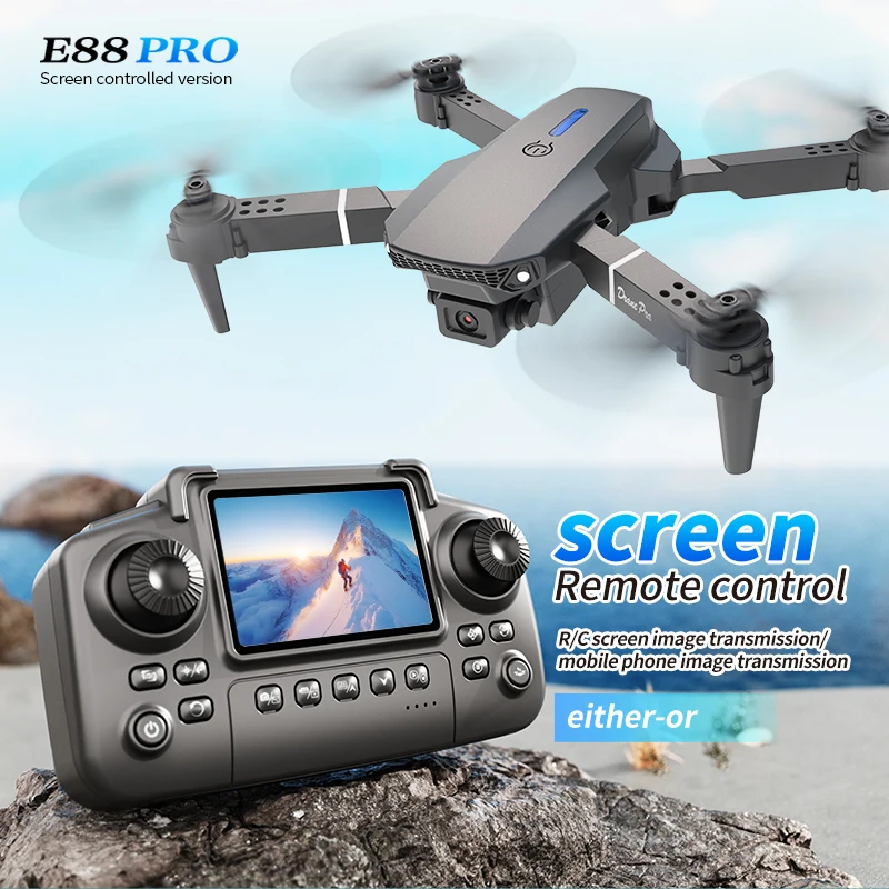 Rc Hobby Wire - Profesyonel E88 PRO Drone ekranlı 8K