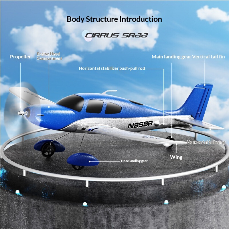 QIDI580 Cirrus SR22 Uzaktan Ku - Rc Glider Foam Wing incelemesi ve fiyatı